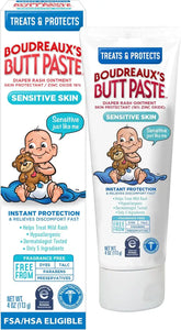 Boudreaux’s Butt Paste Sensitive Diaper Rash Cream, 4 Oz