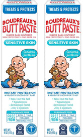 Boudreaux's Butt Paste for Sensitive Skin Diaper Rash Cream, Ointment for Baby, 4 oz Tube, 2 Pack