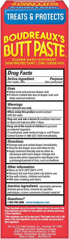 Boudreaux’s Butt Paste Maximum Strength Diaper Rash Cream, 4 Oz, Pack of 3