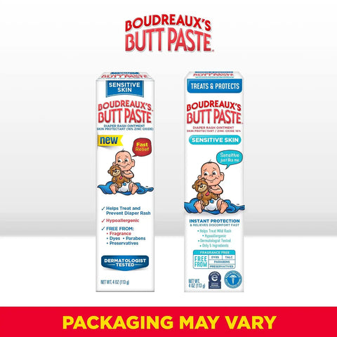 Boudreaux's Butt Paste Sensitive Skin Diaper Rash Ointment, 2 oz Tube
