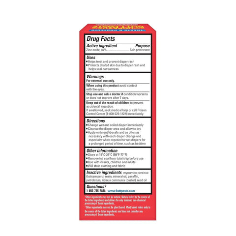 Boudreaux’s Butt Paste Maximum Strength Diaper Rash Cream, 2 Oz