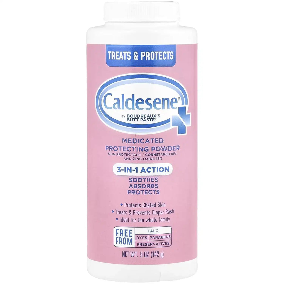 Caldesene Medicated Protecting Powder with Zinc Oxide & Cornstarch, 5 oz (Pack of 6)
