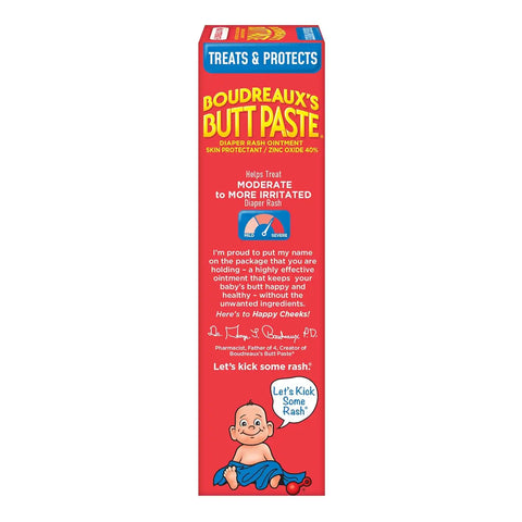 Boudreaux’s Butt Paste Maximum Strength Diaper Rash Cream, 4 Oz