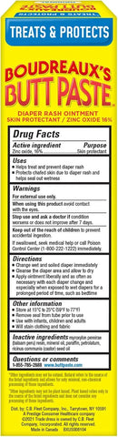Boudreaux's Butt Paste Original Diaper Rash Cream, Ointment for Baby, 4 oz Tube, 3 Pack