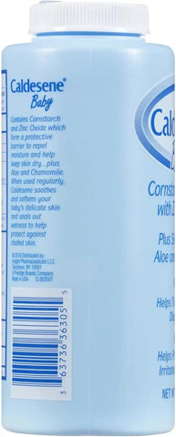 Caldesene Dry & Comfy Baby Powder with Zinc Oxide & Cornstarch, 5 Oz, 6 Pk