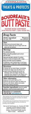 Boudreaux’s Butt Paste Sensitive Diaper Rash Cream, 4 Oz