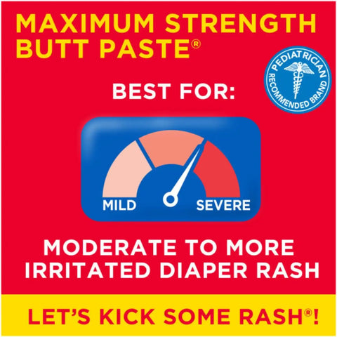 Boudreaux’s Butt Paste Diaper Rash Ointment, Baby Rash Cream Skin Protectant, Fast Relief, Soothing Barrier Cream, Original, Maximum Strength, 2 Ounce Tube (Variety Pack of 2)