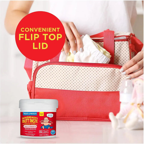 Boudreaux's Butt Paste 4oz Butt Barrier Ointment and 14oz jar Max. Strength Diaper Rash Ointment